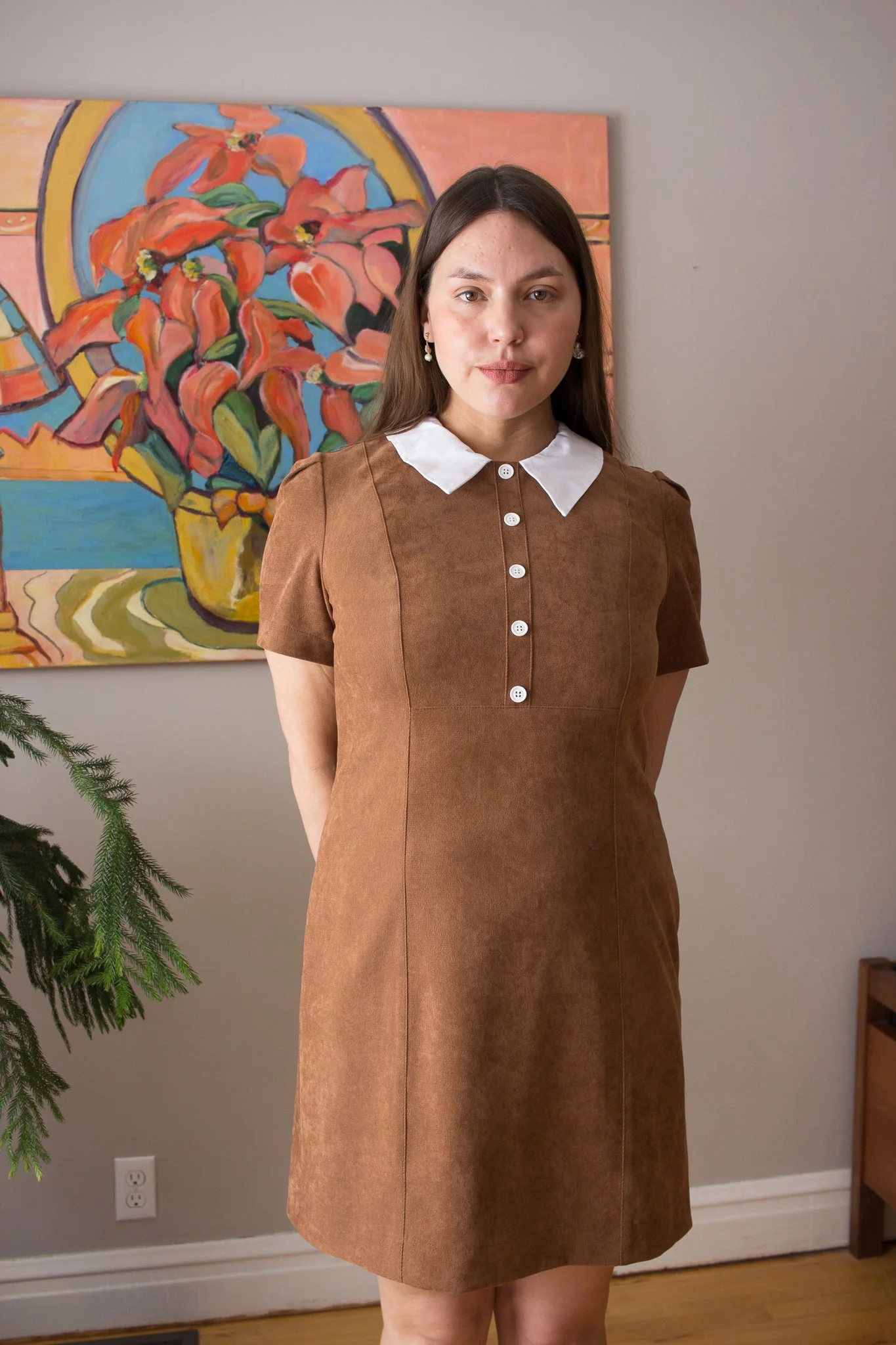 Birds of North America Peep Dress (Sepia) - Image 3