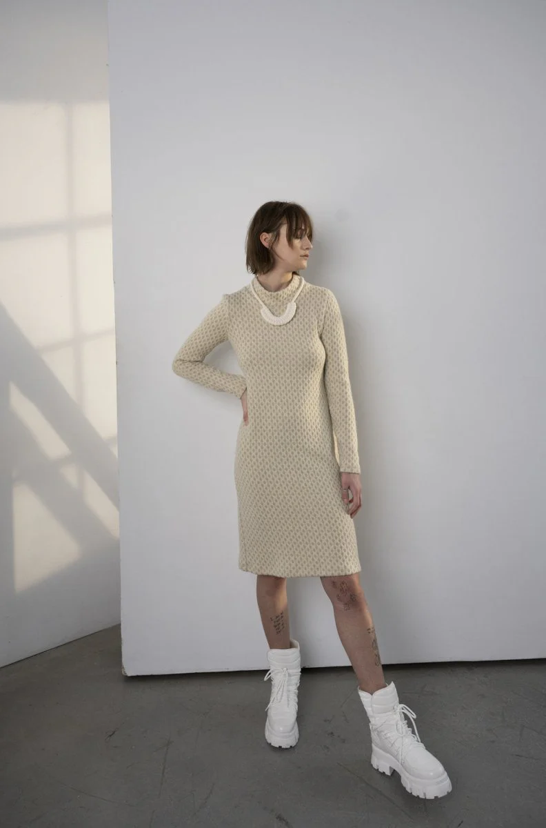 Bodybag Lennon Dress - Black or Cream Boing Knit (Online Exclusive) - Image 13
