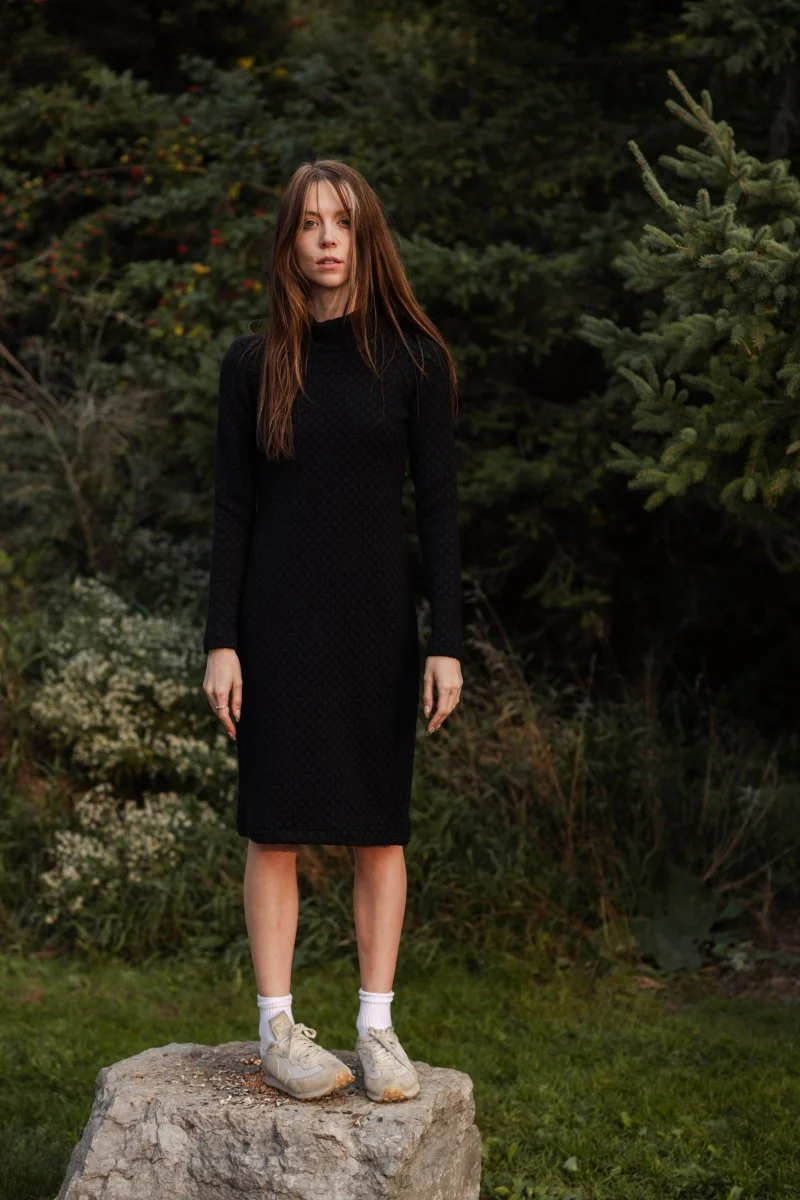 Bodybag Lennon Dress - Black or Cream Boing Knit (Online Exclusive) - Image 15