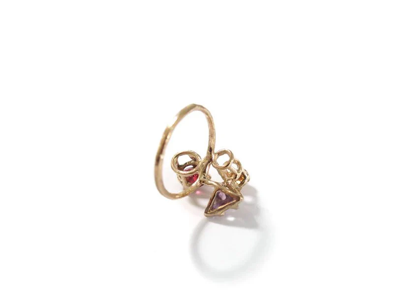 Elaine Ho 14K Gold Ring (Amethyst, Spessartine Garnet & Garnet) - Image 11