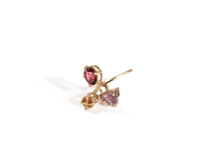 Elaine Ho 14K Gold Ring (Amethyst, Spessartine Garnet & Garnet) - Image 3