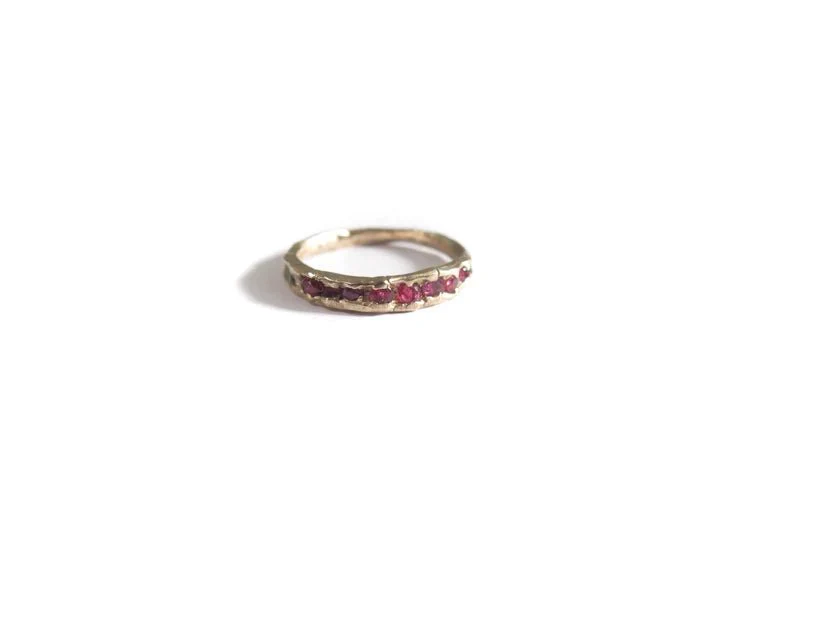 Elaine Ho 14K Gold Ring (Eight Rubies) - Image 3