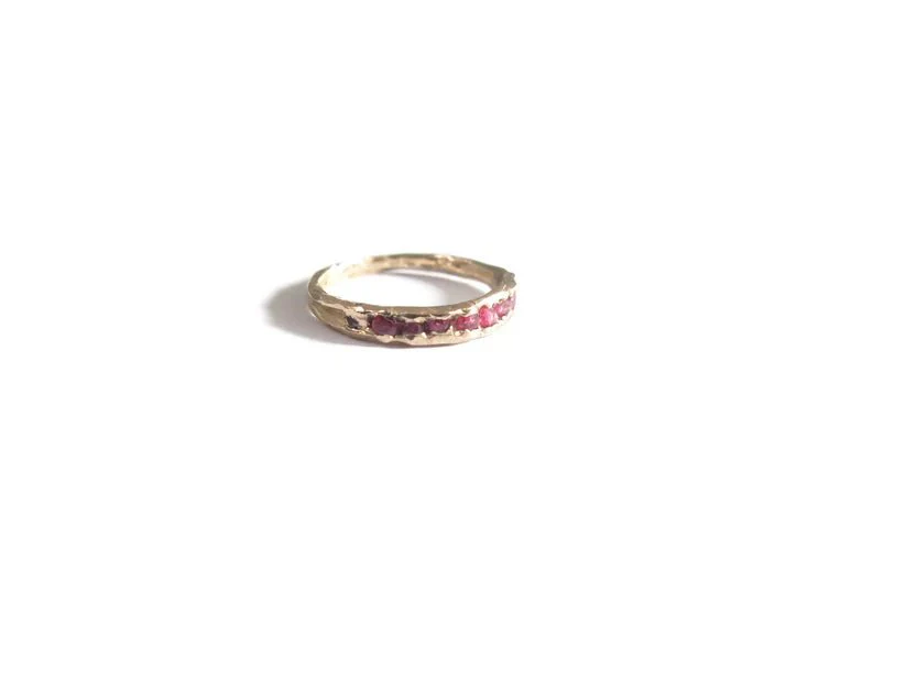 Elaine Ho 14K Gold Ring (Eight Rubies) - Image 4