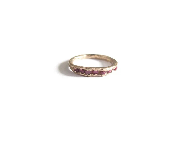 Elaine Ho 14K Gold Ring (Eight Rubies) - Image 5