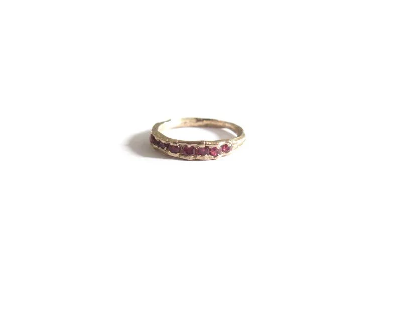 Elaine Ho 14K Gold Ring (Eight Rubies) - Image 6