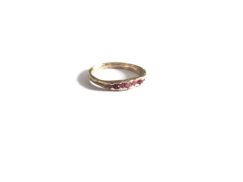 Elaine Ho 14K Gold Ring (Eight Rubies) - Image 9