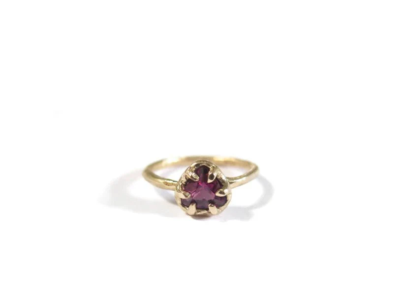 Elaine Ho 14K Gold Ring (Rhodolite Garnet) - Image 4