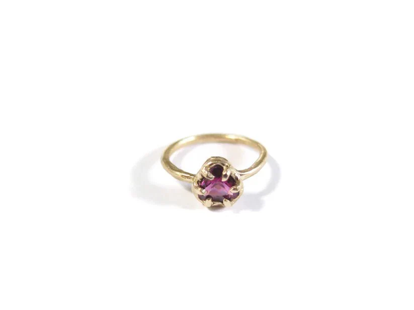 Elaine Ho 14K Gold Ring (Rhodolite Garnet) - Image 5