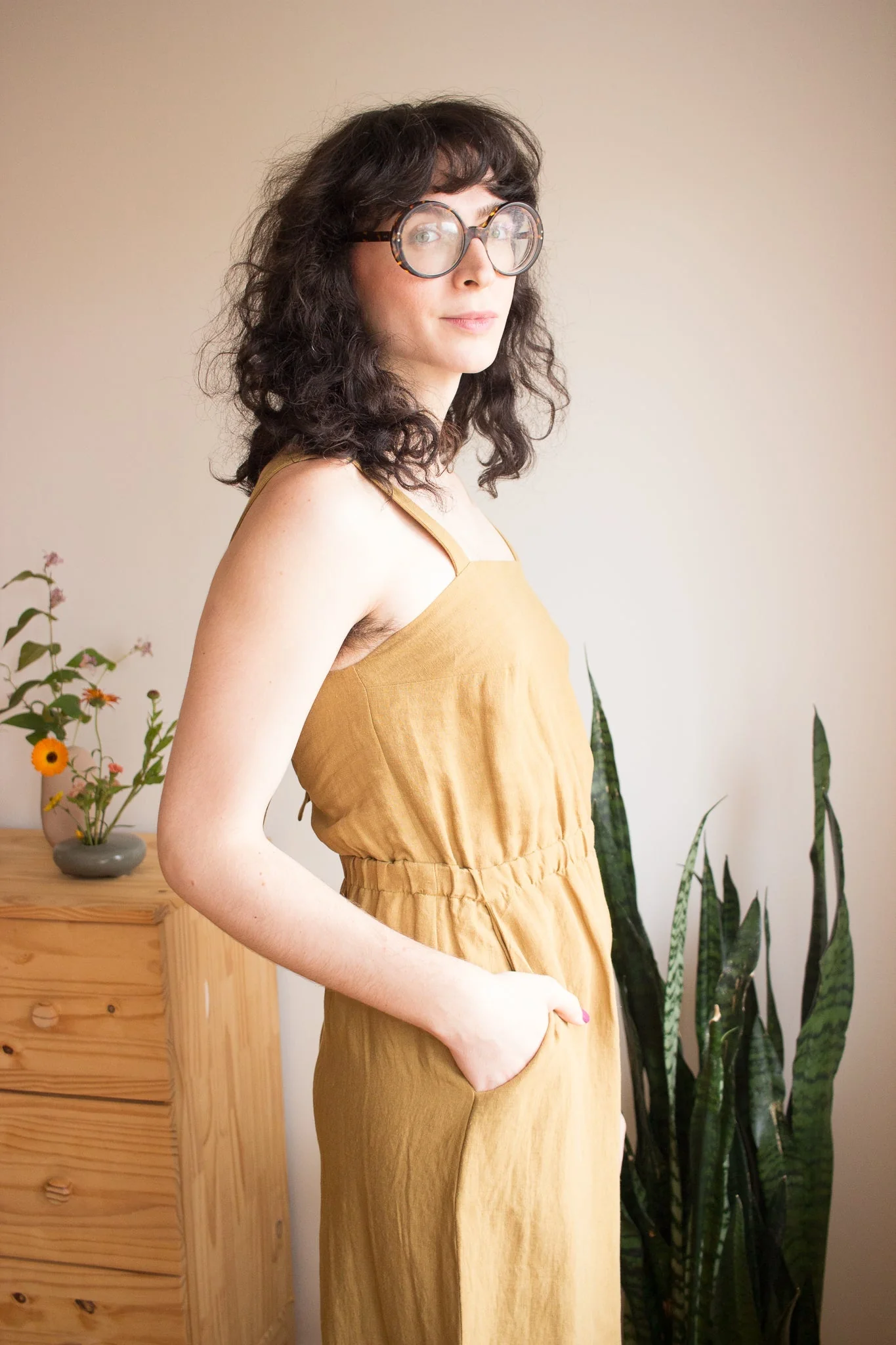 Eve Gravel Gaia Jumpsuit - Olive (In Store) - Image 8