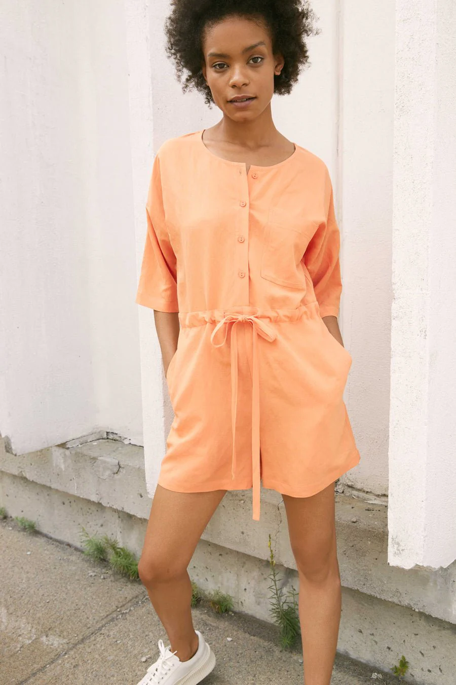 Eve Gravel Patchouli Romper - Papaya (In Store) - Image 5