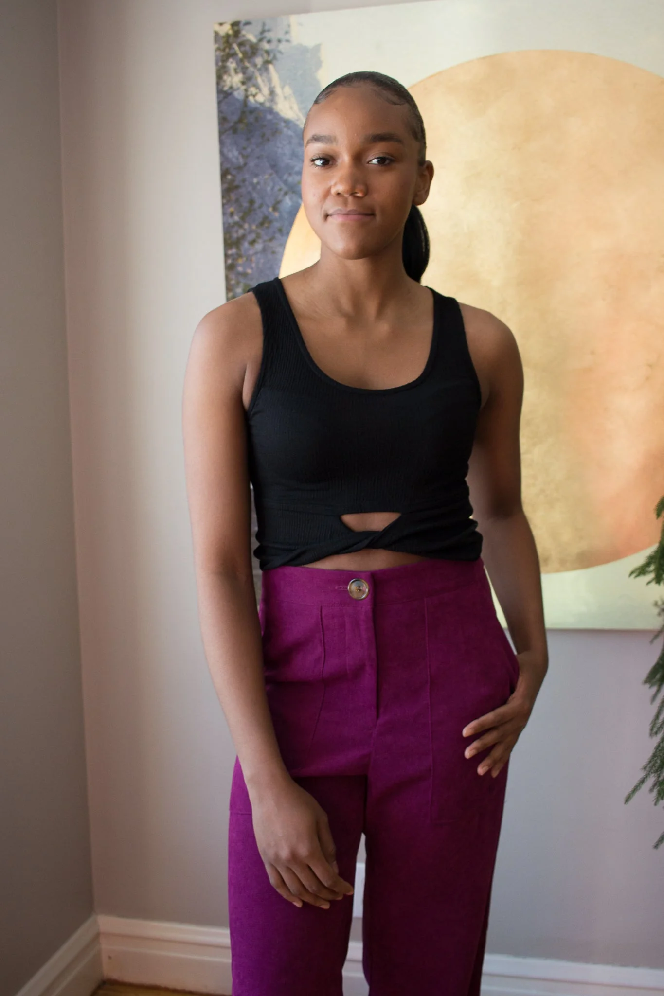 Eve Gravel Perse Top (Online Exclusive) - Image 3