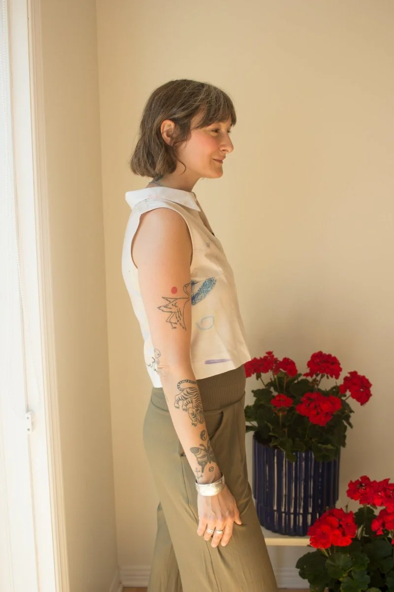 Eve Gravel West Shirt - Blue/Cream (In Store) - Image 3