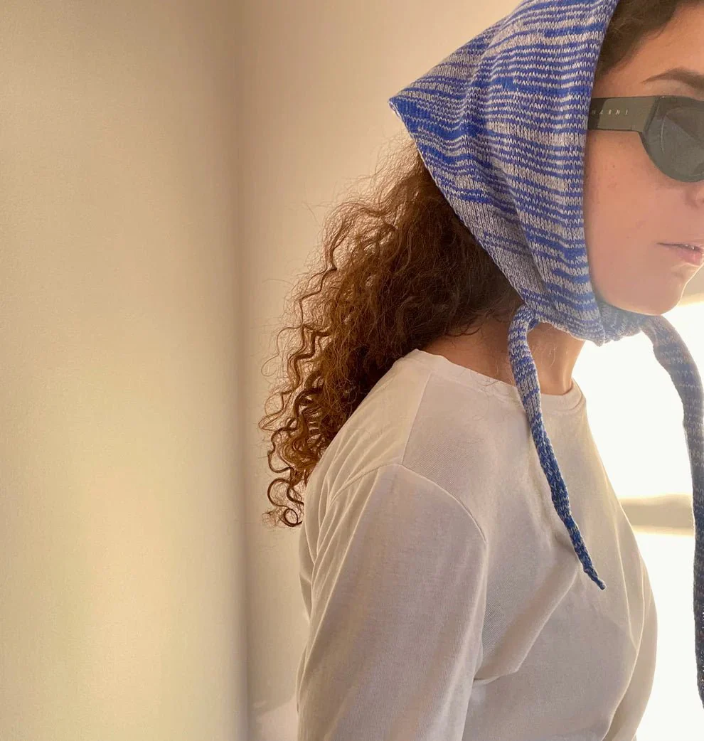 Givéh Cashmere-Blend Lily Mini Scarf (Lemon or Blue Gradient) - Image 5