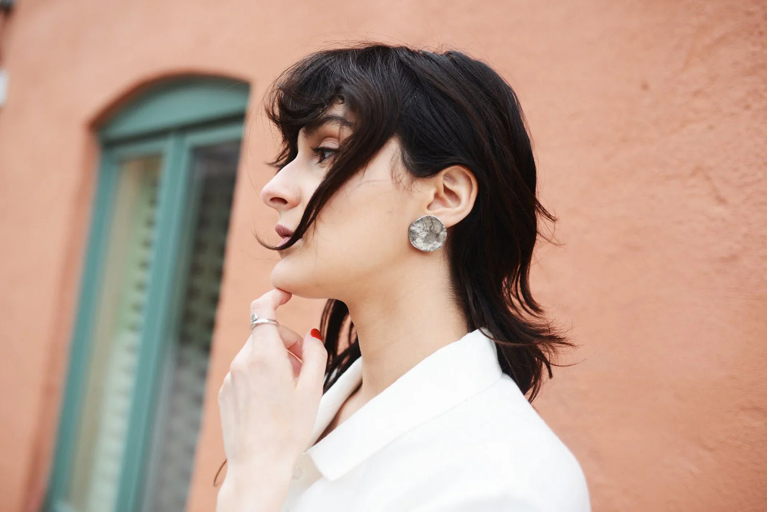 Hawkly Full Moon Lunar Earrings (Bronze or Silver) - Image 5