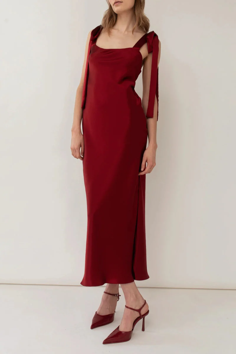 Jacoba Jane Ulyana Midi Dress (Red) - Image 13