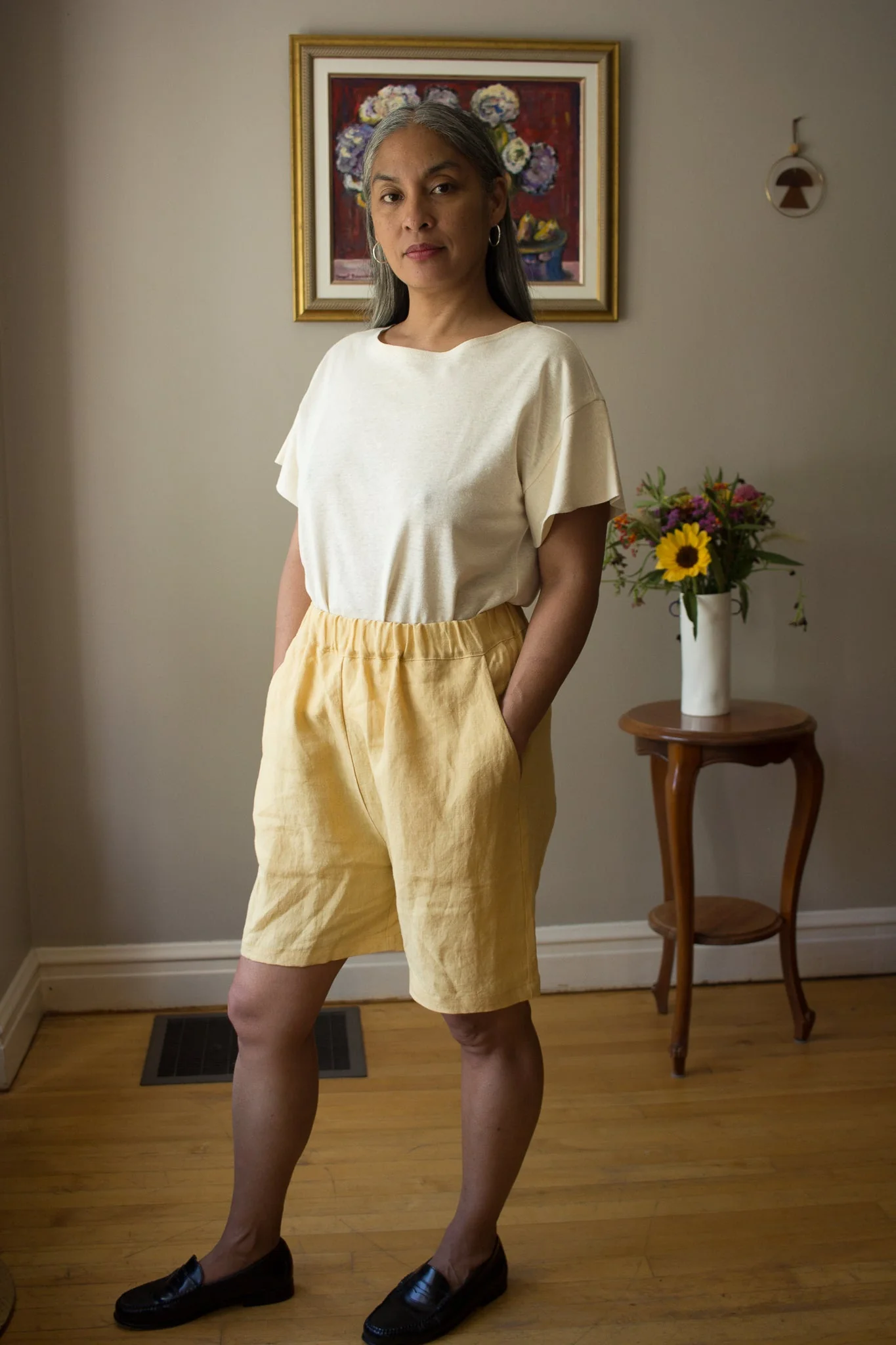 Leka Knit Tee (White) - Image 3