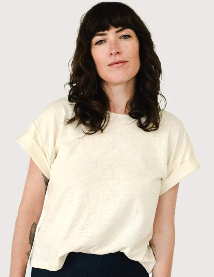 Leka Knit Tee (White) - Image 4