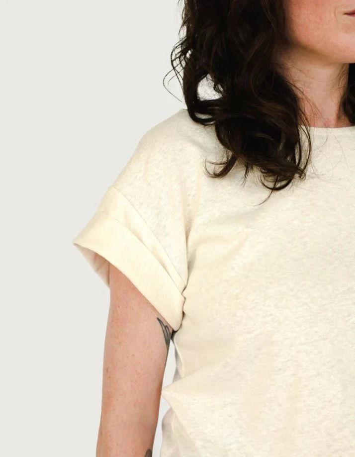 Leka Knit Tee (White) - Image 5