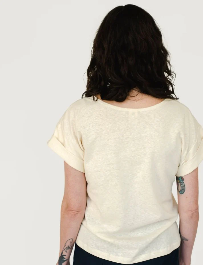 Leka Knit Tee (White) - Image 7