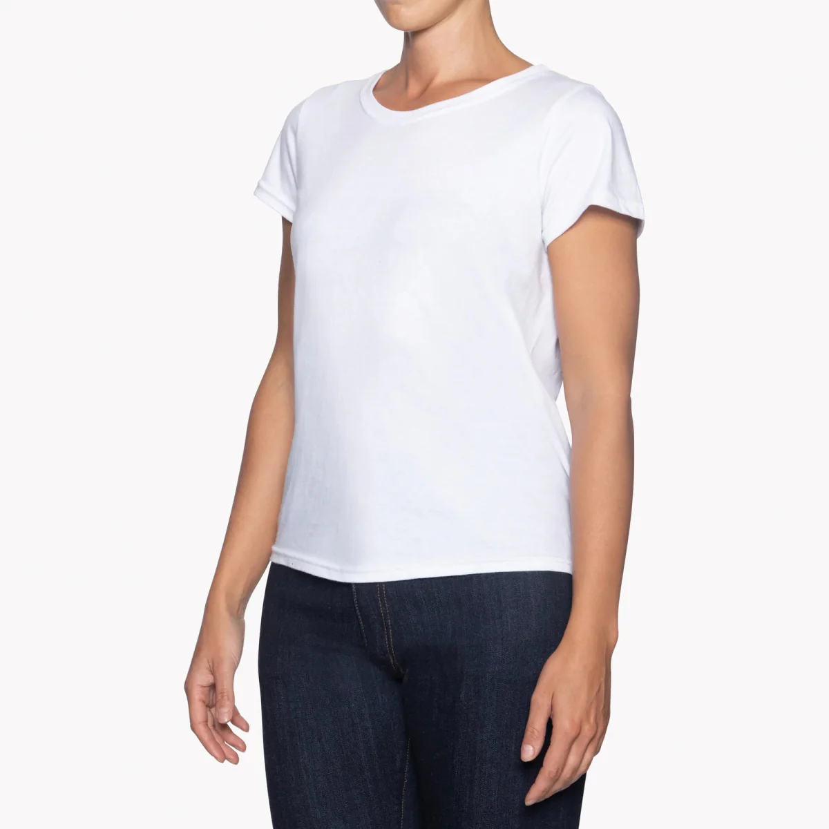 Naked & Famous Circular Knit Ballet T-Shirt (White) - Image 5