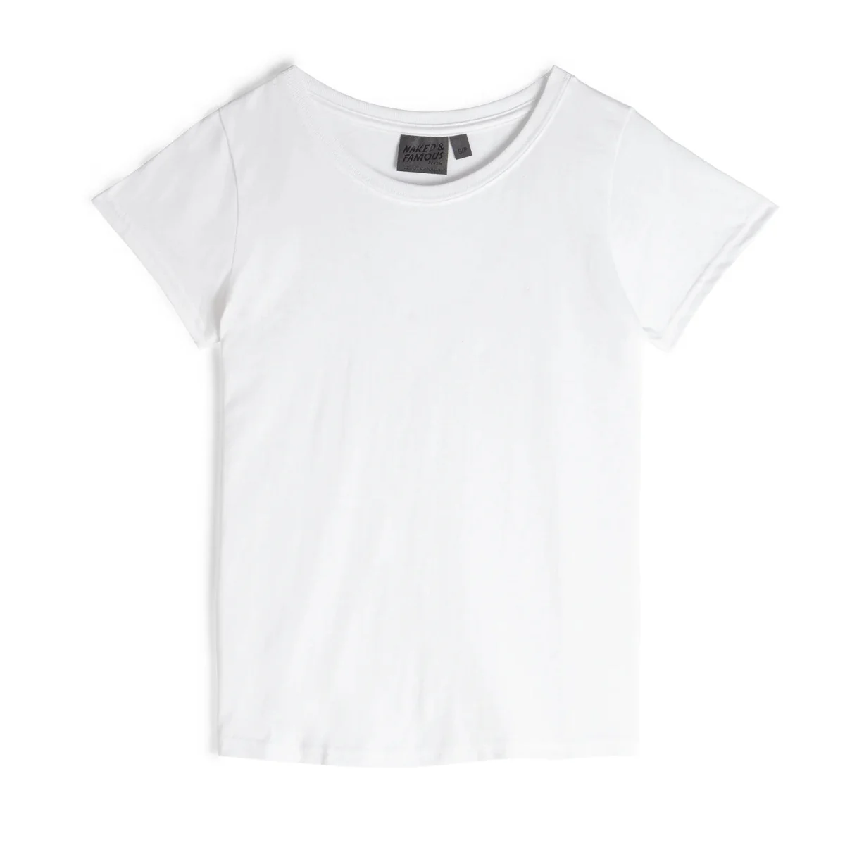 Naked & Famous Circular Knit Ballet T-Shirt (White) - Image 7
